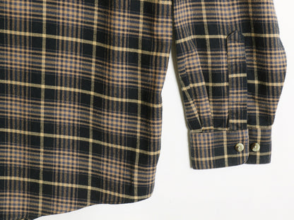 エルエルビーン チェック 長袖 ボタンダウン フランネル シャツ メンズ L 古着 ネルシャツ コットン ポケット付き アウトドア マルチカラー