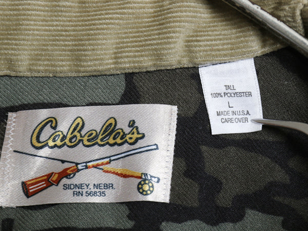 80s USA製 カベラス TREBARK リアルツリー カモ 長袖 シャツ メンズ L ヴィンテージ アウトドア ハンティング サファリ 迷彩 マルチカラー