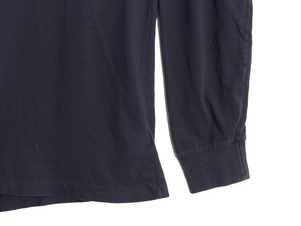 ポロ ラルフローレン 長袖 Tシャツ メンズ L / CUSTOM SLIM FIT ロンT ワンポイント ポニー 無地 コットン カットソー シンプル ネイビー