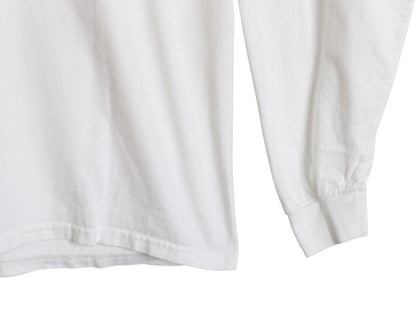 90s ★ DELL ロゴ イラスト プリント 長袖 Tシャツ メンズ XL / 古着 オールド 企業物 当時物 コンピューター 雑誌 ロンT 大きいサイズ 白