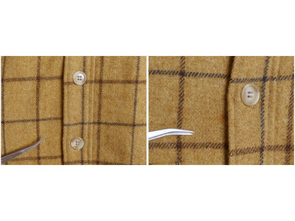 70s USA製 ウールリッチ CPO ウール シャツ メンズ L / ヴィンテージ 白タグ チェック ヘビーウェイト ジャケット 長袖シャツ マスタード