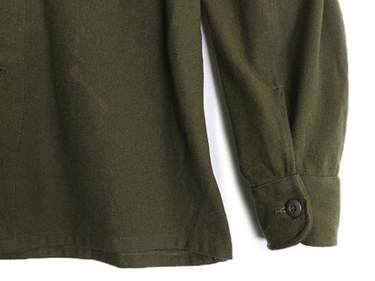 80s 米軍実物 US ARMY フィールド ウール シャツ LARGE / ヴィンテージ 82年製 ミリタリー OG-108 CPO 軍物 長袖シャツ ボックス オリーブ