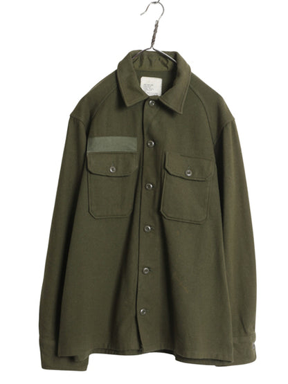80s 米軍実物 US ARMY フィールド ウール シャツ LARGE / ヴィンテージ 82年製 ミリタリー OG-108 CPO 軍物 長袖シャツ ボックス オリーブ