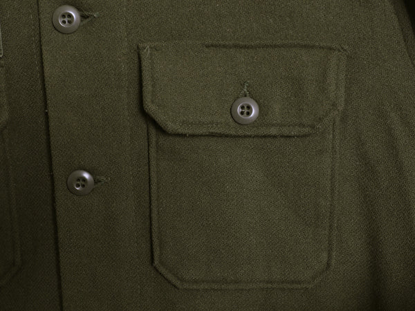80s 米軍実物 US ARMY フィールド ウール シャツ LARGE / ヴィンテージ 82年製 ミリタリー OG-108 CPO 軍物 長袖シャツ ボックス オリーブ
