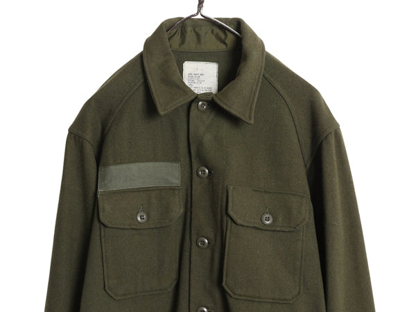 80s 米軍実物 US ARMY フィールド ウール シャツ LARGE / ヴィンテージ 82年製 ミリタリー OG-108 CPO 軍物 長袖シャツ ボックス オリーブ