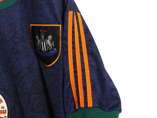 90s イギリス製 ☆ アディダス ニューカッスル サッカー ユニフォーム メンズ XL / 97 98 当時物 プレミアリーグ アウェイ フットボール 紺