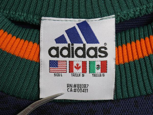 90s イギリス製 ☆ アディダス ニューカッスル サッカー ユニフォーム メンズ XL / 97 98 当時物 プレミアリーグ アウェイ フットボール 紺