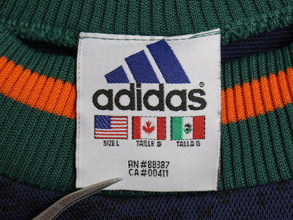 90s イギリス製 ☆ アディダス ニューカッスル サッカー ユニフォーム メンズ XL / 97 98 当時物 プレミアリーグ アウェイ フットボール 紺