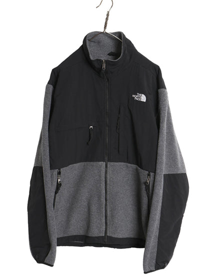 ノースフェイス デナリ ジャケット メンズ L アウトドア フリース ナイロン  ジャンパー フルジップ ハイネック ブルゾン ブラック グレー