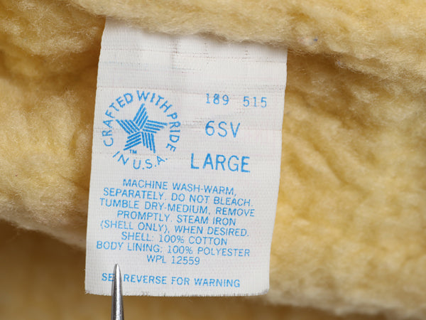 80s USA製 カーハート ダック ベスト メンズ L / ヴィンテージ ワーク 裏 ボア パイル フリース フルジップ 重ね着 前開き ワンポイント 茶