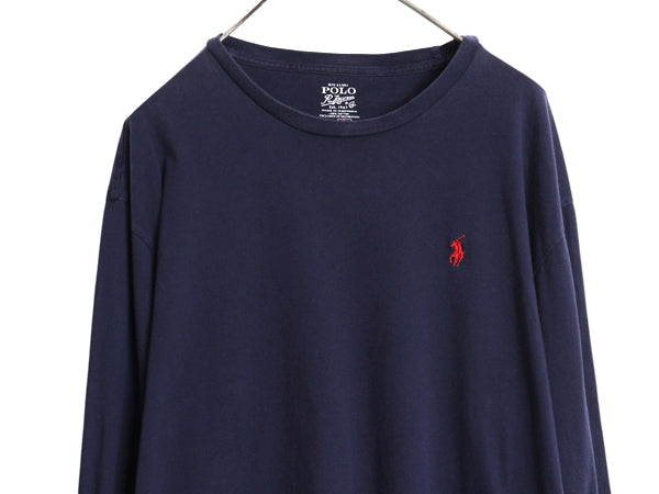 ポロ ラルフローレン 長袖 Tシャツ メンズ L ロンT ロングスリーブ コットン ワンポイント カットソー シングルステッチ シンプル トップス