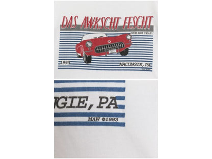 90s USA製 シボレー コルベット イラスト 両面 プリント Tシャツ メンズ XL / オールド 自動車 企業 アメ車 シングルステッチ 大きいサイズ