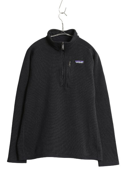 パタゴニア ベターセーター ハーフジップ メンズ M / 古着 18年製 アウトドア フリース セーター 裏起毛 プルオーバー ジャケット ブラック