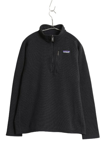 パタゴニア ベターセーター ハーフジップ メンズ M / 古着 18年製 アウトドア フリース セーター 裏起毛 プルオーバー ジャケット ブラック