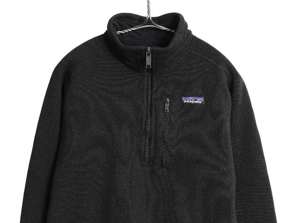 パタゴニア ベターセーター ハーフジップ メンズ M / 古着 18年製 アウトドア フリース セーター 裏起毛 プルオーバー ジャケット ブラック