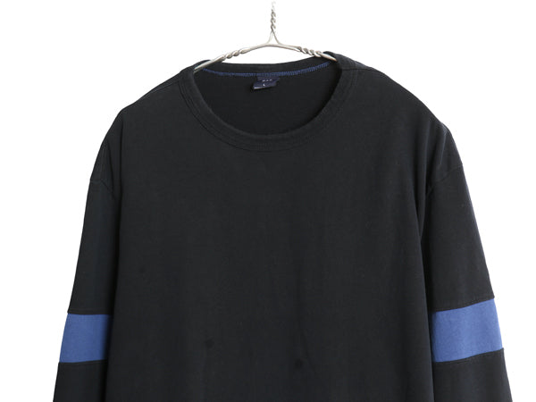 00s オールド ギャップ 長袖 Tシャツ メンズ L / 旧タグ コットン ロンT カットソー クルーネック ボックス 無地 ツートン ブラック ブルー
