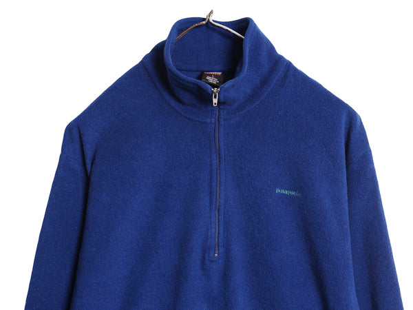 90s USA製 パタゴニア キャプリーン ハーフジップ フリース Tシャツ メンズ L オールド 96年製 アウトドア ロンT プルオーバー ハイネック