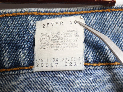 90s USA製 リーバイス 517 ブーツカット デニム パンツ 36 34 オールド ジーンズ ジーパン フレア クラッシュ ヒゲ ダメージ オレンジタブ