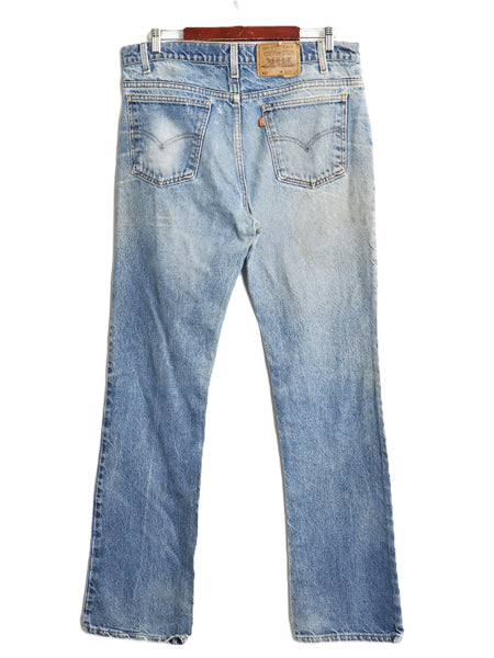 90s USA製 リーバイス 517 ブーツカット デニム パンツ 36 34 オールド ジーンズ ジーパン フレア クラッシュ ヒゲ ダメージ オレンジタブ