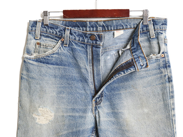 90s USA製 リーバイス 517 ブーツカット デニム パンツ 36 34 オールド ジーンズ ジーパン フレア クラッシュ ヒゲ ダメージ オレンジタブ
