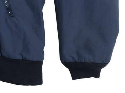 90s エルエルビーン ナイロン ウォームアップ ジャケット メンズ XL 程/ 古着 オールド ジャンパー フリース ライナー付き 大きいサイズ 紺