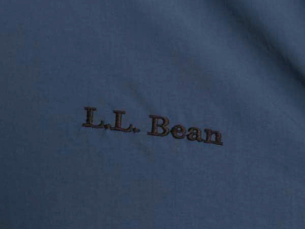 90s エルエルビーン ナイロン ウォームアップ ジャケット メンズ XL 程/ 古着 オールド ジャンパー フリース ライナー付き 大きいサイズ 紺