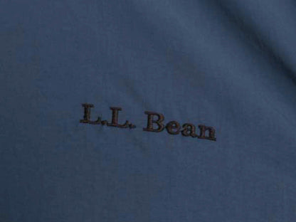 90s エルエルビーン ナイロン ウォームアップ ジャケット メンズ XL 程/ 古着 オールド ジャンパー フリース ライナー付き 大きいサイズ 紺