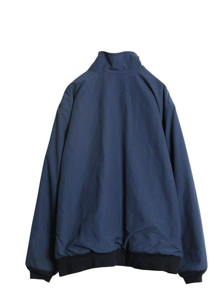 90s エルエルビーン ナイロン ウォームアップ ジャケット メンズ XL 程/ 古着 オールド ジャンパー フリース ライナー付き 大きいサイズ 紺