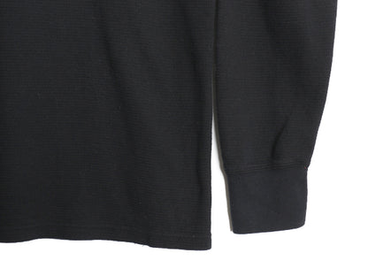 ポロ ラルフローレン 長袖 サーマル Tシャツ メンズ M / ロンT ワッフル コットン カットソー ワンポイント ストレッチ インナー ブラック