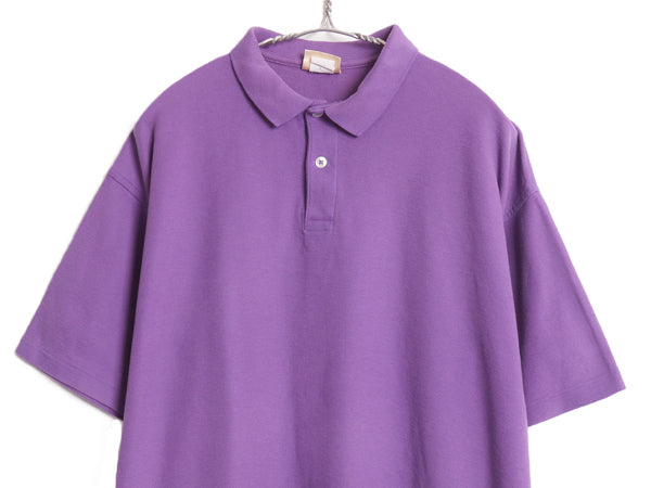 80s エルエルビーン 鹿の子 半袖 ポロシャツ メンズ XL 小さめ L ヴィンテージ 半袖シャツ コットン 無地 シンプル カジュアル カットソー