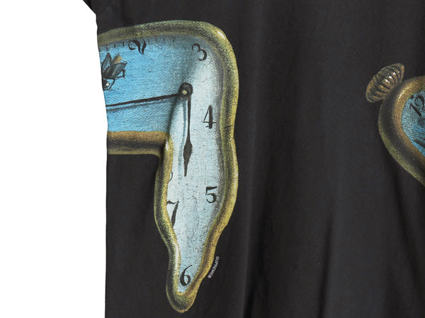 19SS USA製 シュプリーム アート プリント Tシャツ メンズ L / グラフィック 記憶の固執 サルバドール ダリ 半袖Tシャツ ヘビーウェイト黒