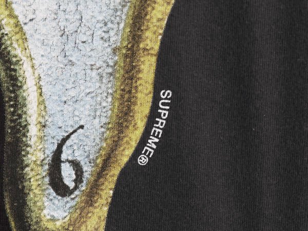 19SS USA製 シュプリーム アート プリント Tシャツ メンズ L / グラフィック 記憶の固執 サルバドール ダリ 半袖Tシャツ ヘビーウェイト黒