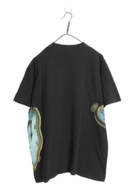 19SS USA製 シュプリーム アート プリント Tシャツ メンズ L / グラフィック 記憶の固執 サルバドール ダリ 半袖Tシャツ ヘビーウェイト黒
