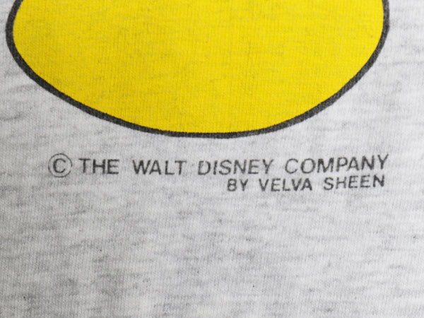 90s USA製 ミッキー プリント Tシャツ メンズ レディース XL  / 古着 オールド ディズニー オフィシャル キャラクター 大きいサイズ グレー