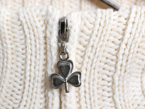 アイルランド製 aran crafts ハーフジップ フィッシャーマン ニット セーター レディース XS / メリノ ウール アラン ケーブル ナチュラル