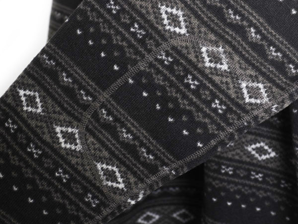 US企画 ノースフェイス セーター フリース ジャケット メンズ XL 古着 プルオーバー ジャンパー ニット ハーフジップ ノルディック 総柄 黒