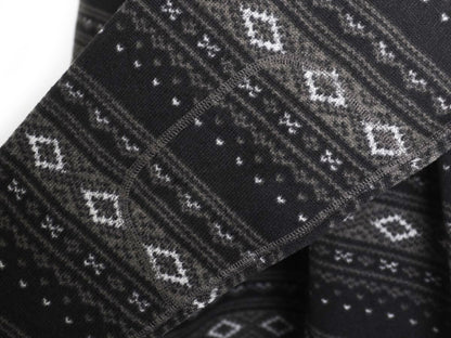 US企画 ノースフェイス セーター フリース ジャケット メンズ XL 古着 プルオーバー ジャンパー ニット ハーフジップ ノルディック 総柄 黒