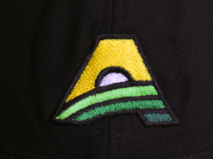 デッドストック カーハート 企業 ロゴ 刺繍 メッシュ ベースボール キャップ フリーサイズ / 帽子 JOHN DEERE ワーク トラッカー ハット 黒