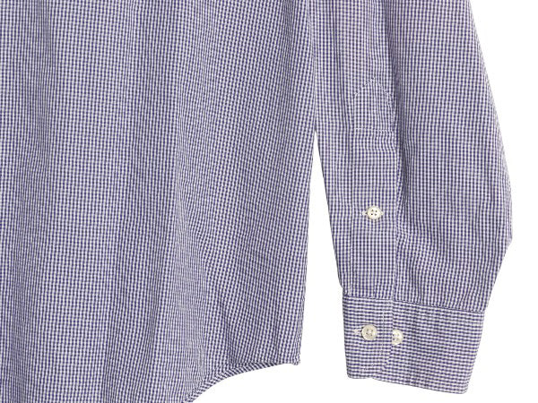 90s ラルフローレン ギンガム チェック 長袖 ボタンダウン シャツ メンズ L / オールド ポロ 長袖シャツ ワイシャツ ワンポイント ツートン