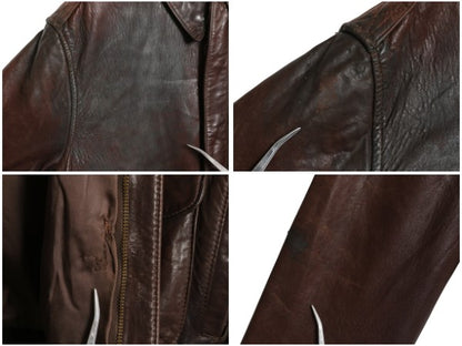 80s USA製 アヴィレックス A-2 フライト ジャケット メンズ L 古着 ヴィンテージ ミリタリー ボンバー 本革 レザー 革ジャン ブルゾン 茶