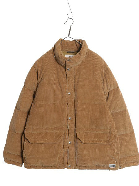 US企画 ノースフェイス シエラ ダウン コーデュロイ ジャケット メンズ XXL / アウトドア フルジップ 600フィル ブルゾン 大きいサイズ 茶