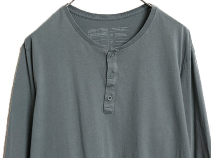 パタゴニア ヘンリーネック 長袖 Tシャツ メンズ L  / ロンT オーガニック コットン カットソー ロングスリーブ 無地 シンプル アウトドア