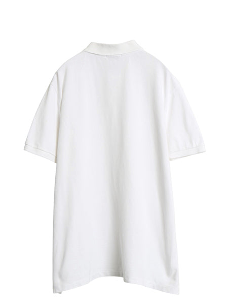 ポロ ラルフローレン 鹿の子 半袖 ポロシャツ メンズ XL / 半袖シャツ スリムフィット ワンポイント カットソー 大きいサイズ シンプル 白