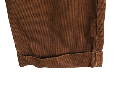 90s ポロ ラルフローレン 細畝 コーデュロイ パンツ メンズ 36 32 HAMMOND PANT オールド スラックス ストレート ツータック 裾ダブル 茶色