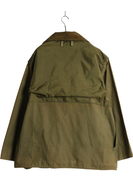 70s SAFTBAK ダック ハンティング ジャケット メンズ L 程 ヴィンテージ アウトドア シューティング ナイロン 切替 カバーオール オリーブ