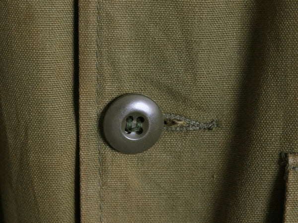 70s SAFTBAK ダック ハンティング ジャケット メンズ L 程 ヴィンテージ アウトドア シューティング ナイロン 切替 カバーオール オリーブ