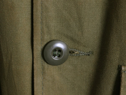 70s SAFTBAK ダック ハンティング ジャケット メンズ L 程 ヴィンテージ アウトドア シューティング ナイロン 切替 カバーオール オリーブ