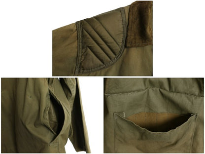 70s SAFTBAK ダック ハンティング ジャケット メンズ L 程 ヴィンテージ アウトドア シューティング ナイロン 切替 カバーオール オリーブ