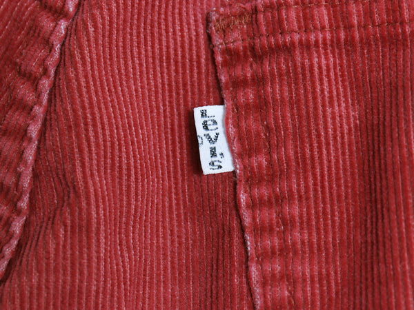 70s USA製 リーバイス 646 コーデュロイ パンツ メンズ 31 33 ヴィンテージ ブーツカット ベルボトム フレア スリム 細畝 42 TALON エンジ