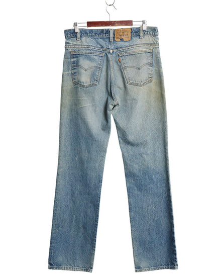 90's USA製 リーバイス 517 ブーツカット デニム パンツ 36 34 古着 オールド ジーンズ ジーパン フレア クラッシュ ヒゲ アタリ ダメージ